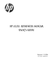 HP GX607AA HP Elite Autofocus Webcam User's Guide