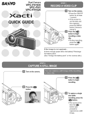 Sanyo VPC-FH1BK Quick Reference Guide