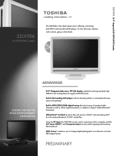 Toshiba 22LV506 Printable Spec Sheet