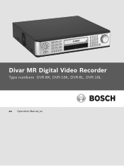 Bosch DVR-16L-100A Operation Manual