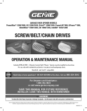 Genie IntelliG 1000 Owner's Manual