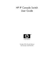 HP 1x1Ex8 IP Console Switch User Guide