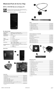 HP Pro 3330 HP Pro 3330 Microtower PC and HP Pro 3380 Microtower PC - Illustrated Parts Map