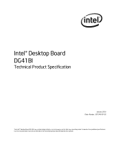 Intel DG41BI Product Specification