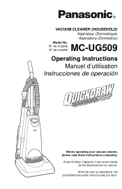 Panasonic MCUG509 MCUG509 User Guide