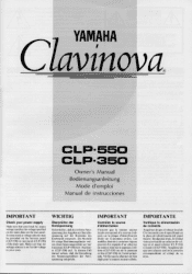 Yamaha CLP-550 Owner's Manual