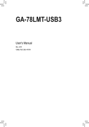 Gigabyte GA-78LMT-USB3 Manual