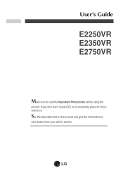 LG E2750VR-SN Owner's Manual