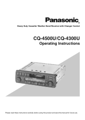 Panasonic CQ4300U CQ4300U User Guide