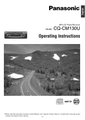 Panasonic CQCM130U CQCM130U User Guide