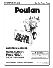 Poulan P8527ESA User Manual