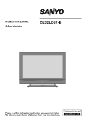 Sanyo CE32LD81 Instruction Manual