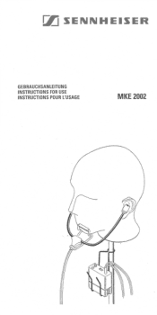 Sennheiser MKE 2002 Instructions for Use