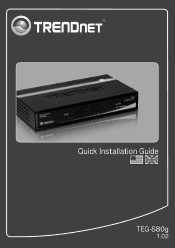 TRENDnet TEG-S80g Quick Installation Guide