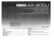 Yamaha AX-900 Owner's Manual