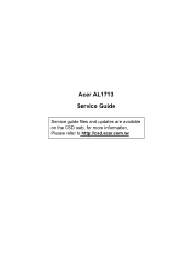 Acer AL1713bm AL1713 Service Guide