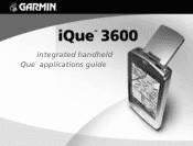 Garmin iQue 3600 Que Applications Guide