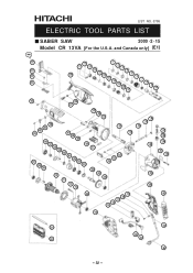 Hitachi CR13VA Parts List