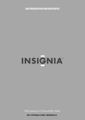 Insignia NS-59P680A12 Important Information (French)