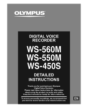 Olympus WS560M Instruction Manual