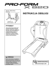 ProForm X 820 Treadmill Polish Manual