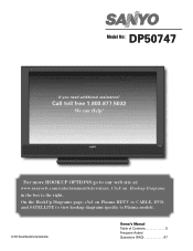 Sanyo DP50747 Owner's Manual