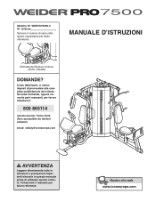 Weider Pro 7500 Italian Manual