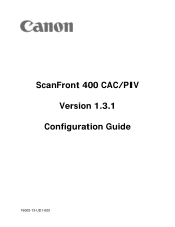 Canon imageFORMULA ScanFront 400 CAC/PIV ScanFront 400 CAC/PIV Configuration Guide