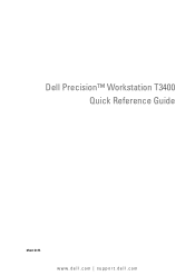 Dell Precision T3400 Quick Reference Guide
	(Multilanguage: English, 
	French, Portuguese, Spanish)