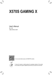 Gigabyte X570S GAMING X User Manual
