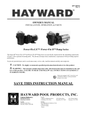 Hayward Power-Flo® Model: ALL