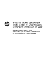HP Pavilion 11-u100 Maintenance and Service Guide