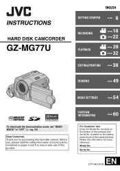 JVC GZ-MG77U Instructions