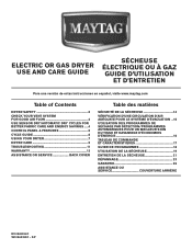 Maytag MGDC415EW Use & Care Guide