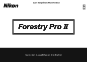 Nikon Forestry Pro II Instruction Manual