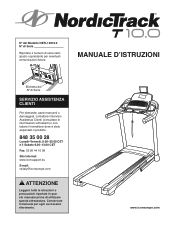 NordicTrack T 10.0 Treadmill Italian Manual