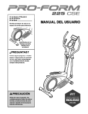 ProForm 225 Cse Elliptical Spanish Manual