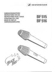 Sennheiser BF 515 516 Instructions for Use