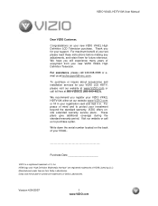 Vizio VX42LHDTV10A User Manual