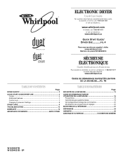 Whirlpool WGD9270XL Owners Manual