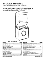 Frigidaire GLEH1642FS Installation Instructions (All Languages)