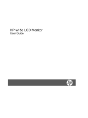 HP W15v HP w15e LCD Monitor