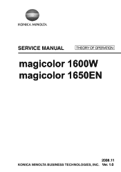 Konica Minolta magicolor 1600W Service Manual
