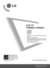 LG 26LG3DCH User Manual
