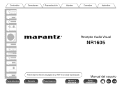 Marantz NR1605 Owner's Manual in Spanish
