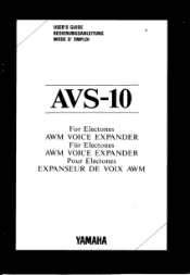 Yamaha AVS-10 Owner's Manual (image)