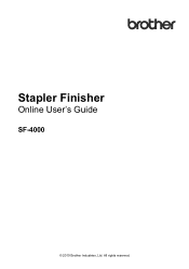 Brother International HL-L9430CDN Stapler Finisher Online Users Guide