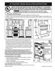 Electrolux FGEF304D Installation Instructions