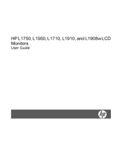 HP L1750 HP L1750, L1950, L1710, and L1908w LCD Monitors - User Guide
