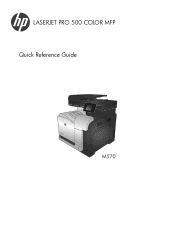 HP LaserJet Pro 500 HP LaserJet Pro 500 color MFP M570 - Quick Reference Guide